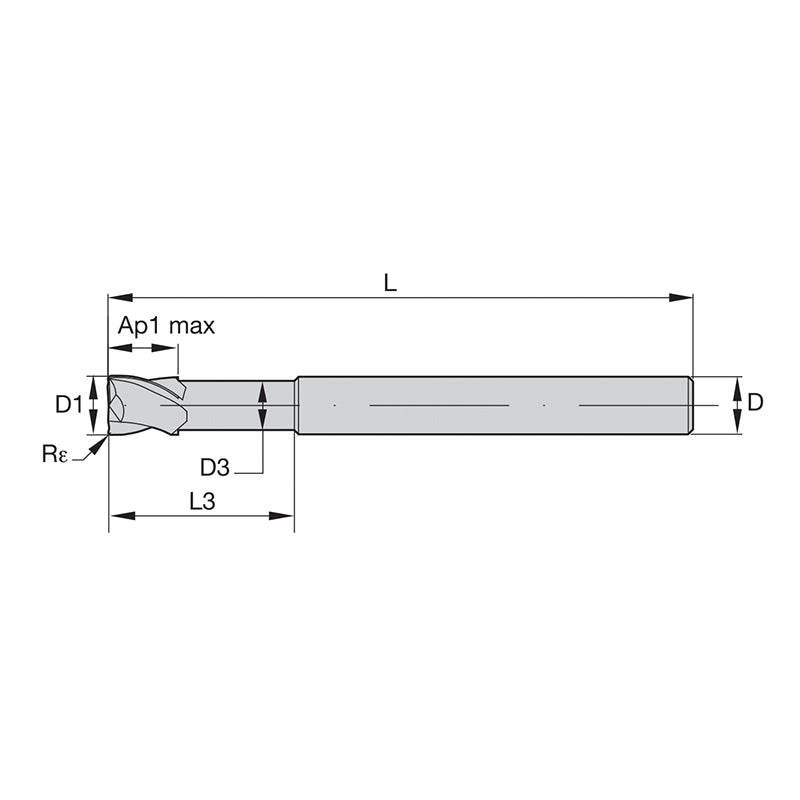 Solid Carbide End Mills • Vision Plus • Series 75N2 • Radius • Cylindrical Shank • Metric