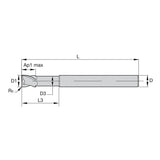 Solid Carbide End Mills • Vision Plus • Series 75N2 • Radius • Cylindrical Shank • Metric