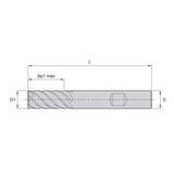 Solid Carbide End Mills • Vision Plus • Series D518 • Sharp Edge • Weldon® • Metric