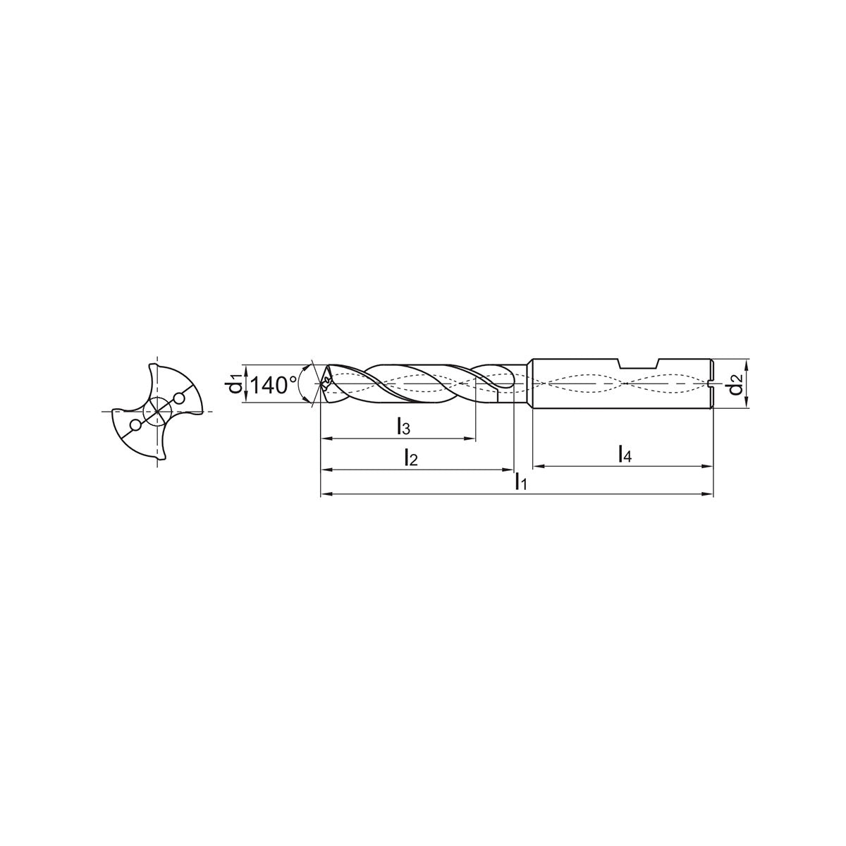 Solid carbide drills GD drill GD drill 5xD Steel, cast iron 1636GD05C-(0500~2000) - Makotools Industrial Supply Tools for Metal Cutting