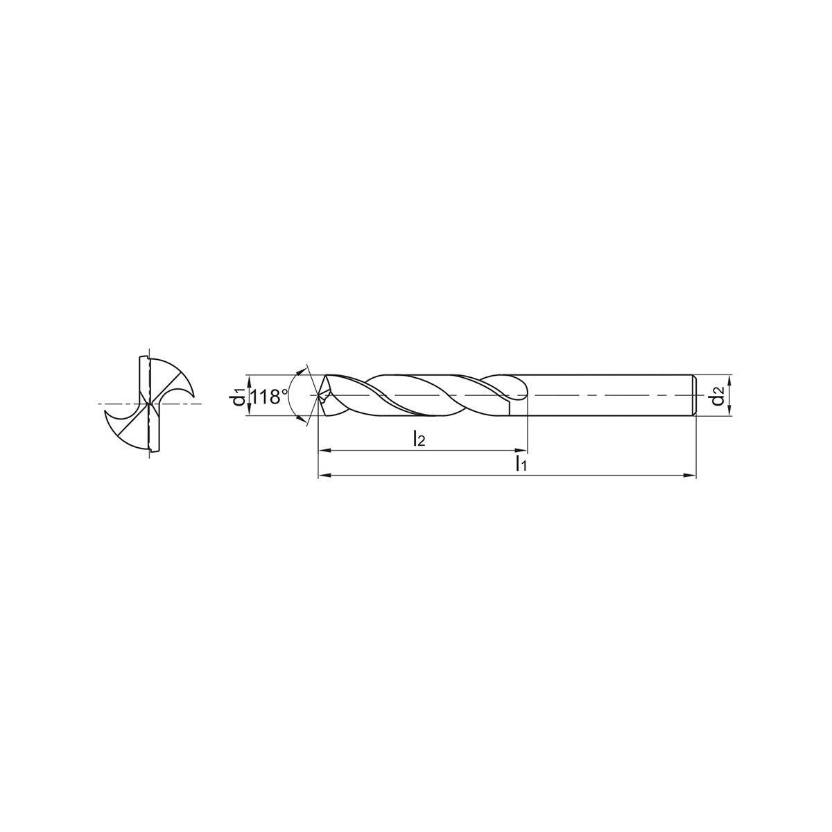 Solid carbide drills SC drill 5xD Non-ferrous metals 1101SC05-(0200~1600) - Makotools Industrial Supply Tools for Metal Cutting