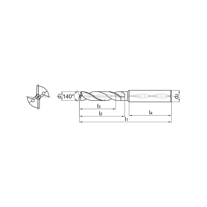 Solid carbide drills SL(K) drill 10xD General machining Add K (SLK) to the code for use on Cast Iron 1588SL10C-(0300~0990) - Makotools Industrial Supply Tools for Metal Cutting