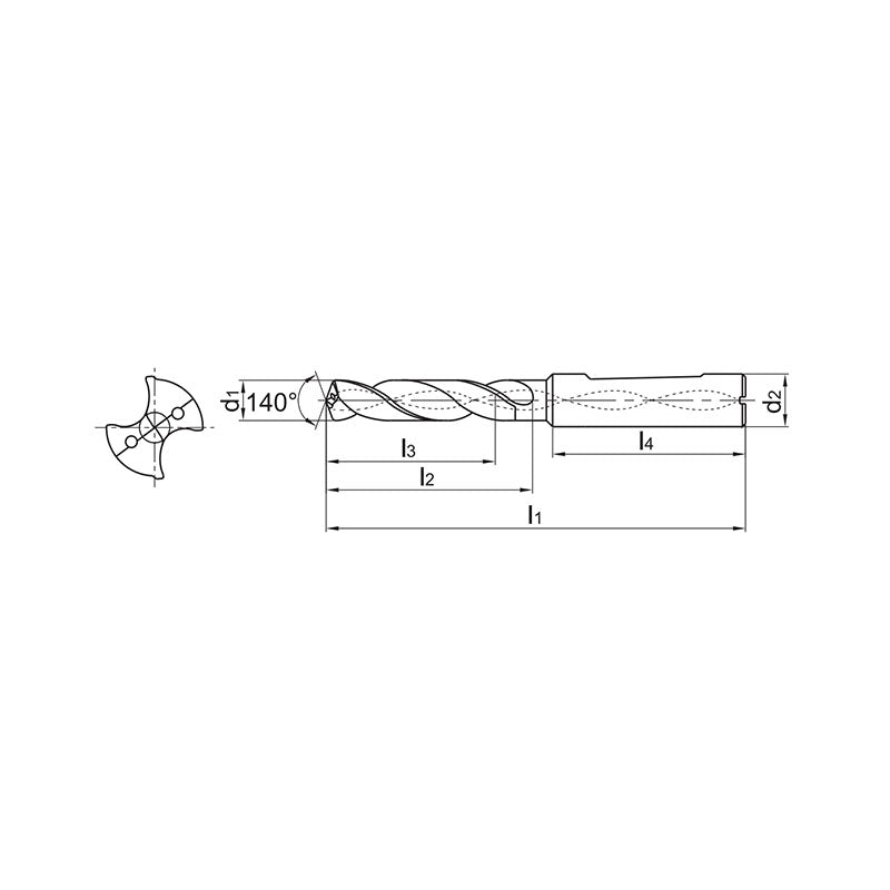 Solid carbide drills SU(K) drill 3xD General machining Add K (SUK) to the code for use on Cast Iron 1734SU03C-(0940~2000) - Makotools Industrial Supply Tools for Metal Cutting