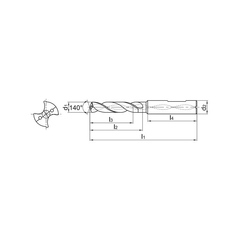 Solid carbide drills SU(K) drill 5xD General machining Add K (SUK) to the code for use on Cast Iron 1636SU05C(0300~0935) - Makotools Industrial Supply Tools for Metal Cutting