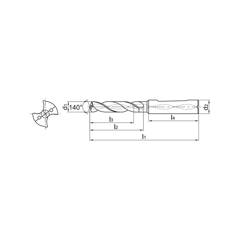 Solid carbide drills SU(K) drill 5xD General machining Add K (SUK) to the code for use on Cast Iron 1736SU05C(0940~2000) - Makotools Industrial Supply Tools for Metal Cutting