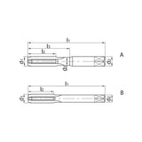 Solid carbide drills Tap, straight flute Cast iron 4202C-M3(3~16)*0.5(0.5~2.0)-6H(6HX) - Makotools Industrial Supply Tools for Metal Cutting