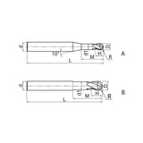 Solid carbide milling Ball nose cutter short cutting edge Semi-finishing GM-2BFP - Makotools Industrial Supply Tools for Metal Cutting