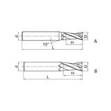 Solid carbide milling End milllong cutting edge Semi-finishing GM-2EL - Makotools Industrial Supply Tools for Metal Cutting