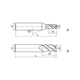 Solid carbide milling End mill Semi-finishing GM-3E - Makotools Industrial Supply Tools for Metal Cutting