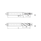 Solid carbide milling End mill long cutting edge High-performance machining PM-4EL-G - Makotools Industrial Supply Tools for Metal Cutting