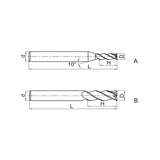 Solid carbide milling End mill long cutting edge Semi-finishing GM-4FL-G - Makotools Industrial Supply Tools for Metal Cutting