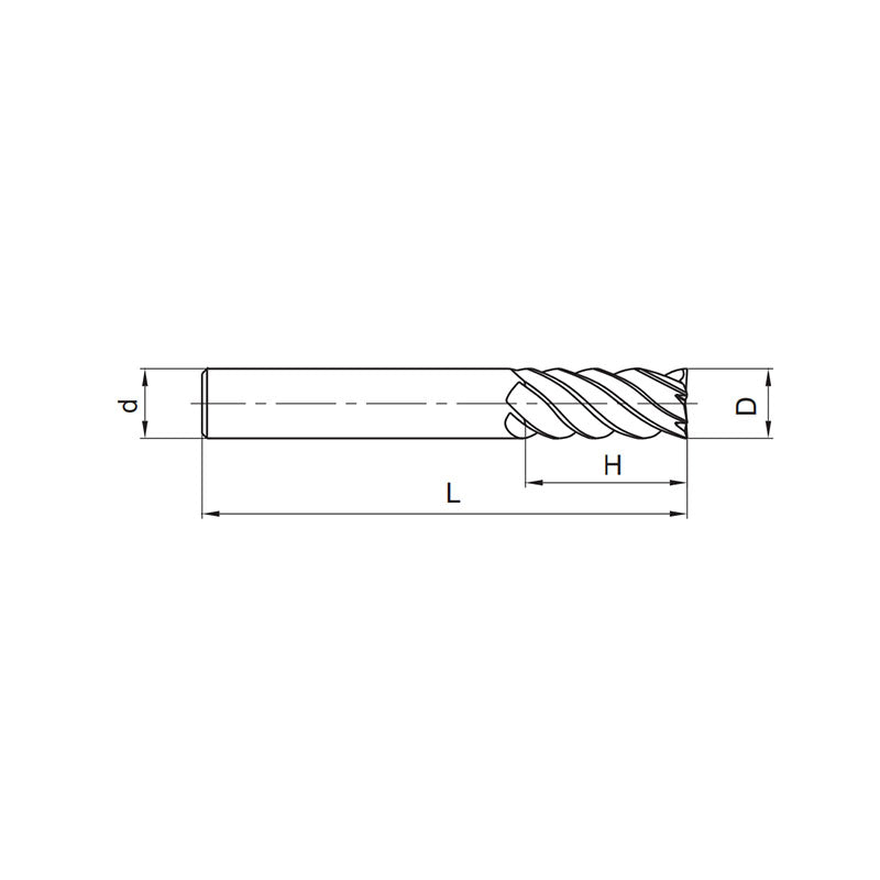 Solid carbide milling End mill Semi-finishing GM-6E - Makotools Industrial Supply Tools for Metal Cutting