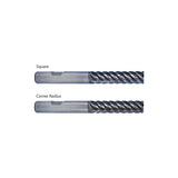 Square GMH57,  Corner Radius GMH59,  Carbide, 6 Flute Chip Splitter V7 PLUS A  END MILLS
