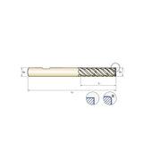 Square GMH57,  Corner Radius GMH59,  Carbide, 6 Flute Chip Splitter V7 PLUS A  END MILLS