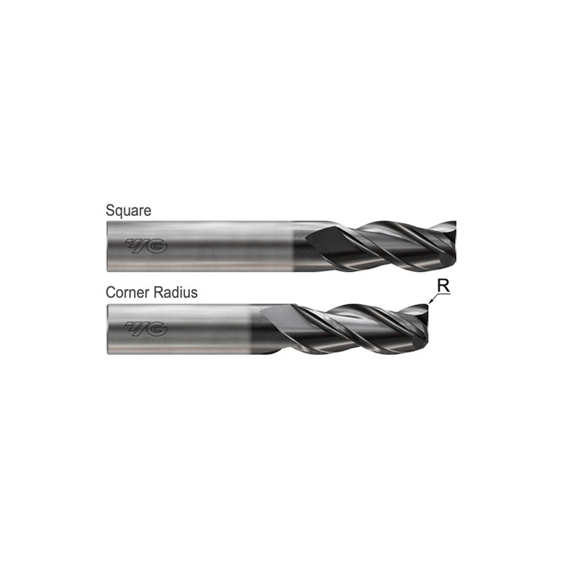 Square JAG95 & Corner Radius JAG97 , Carbide,  3 Flute Standard Length  ALU-POWER HPC End mills - Big-tools Industrial Supply Tools for Metal Cutting