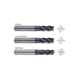 Square UGMF72,  Corner Radius UGMF74, Ball Nose UGMH10 Carbide, 4 Flute Extended Reach V7 PLUS A  END MILLS 1/8～1/2