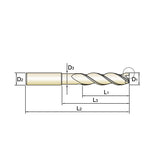 Square E5G96 & Corner Radius E5G98  , Carbide,  3 Flute Extended Length  ALU-POWER HPC End mills1/4～1
