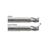 Square E5I37 & Corner Radius E5I39 Series , Carbide, 3 Flute Extended Length - Chip Breaker  ALU-POWER HPC End Mills 1/4～1