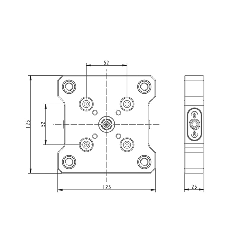 Square Zero Quick Change Plate BZ220-MN-52-125 - Big-tools Industrial Supply Tools for Metal Cutting