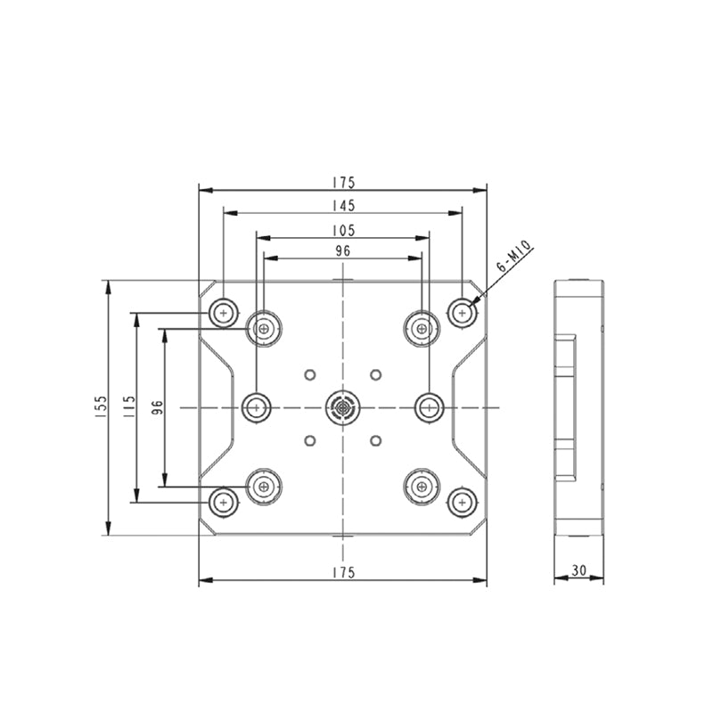 Square Zero Quick Change Plate BZ220-MN-96-175 - Big-tools Industrial Supply Tools for Metal Cutting