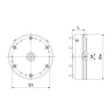 Static Hydraulic Mandrel Base BM420 BM420-HS-082 BM420-HS-109 - Big-tools Industrial Supply Tools for Metal Cutting