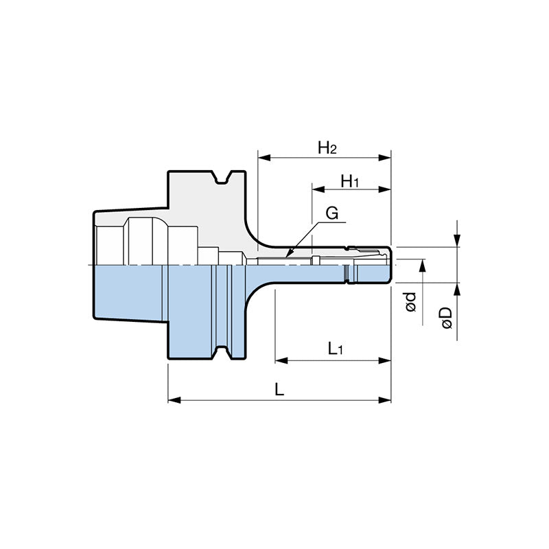 Straight Type Mega Micro Chuck  HSK-F63