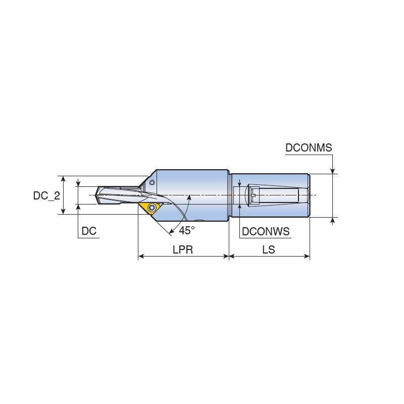T-CHAMFER-...-T1  Drill holders of chamfering and drilling together for solid carbide drills - Big-tools Industrial Supply Tools for Metal Cutting