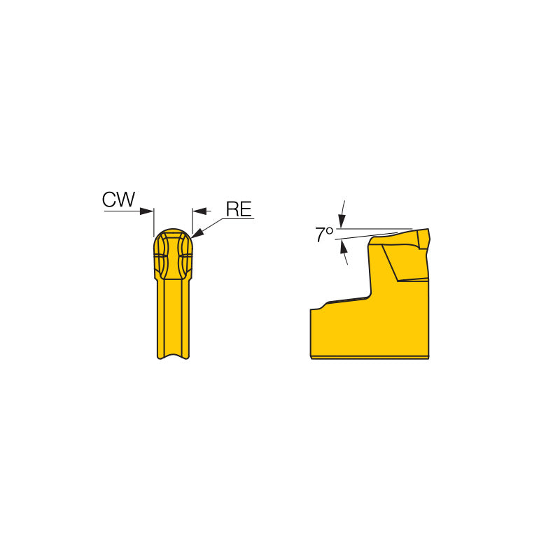 TAG N-C (Full Radius) : Grooving and Slitting Full Radius Inserts - Big-tools Industrial Supply Tools for Metal Cutting