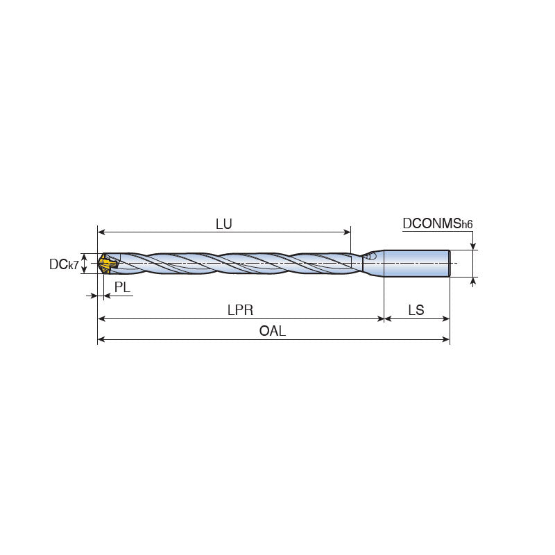 TCD-12XD (CYLINDRICAL) DRILLRUSH Head changeable drills with cylindrical shank (12xD) and coolant holes - Big-tools Industrial Supply Tools for Metal Cutting