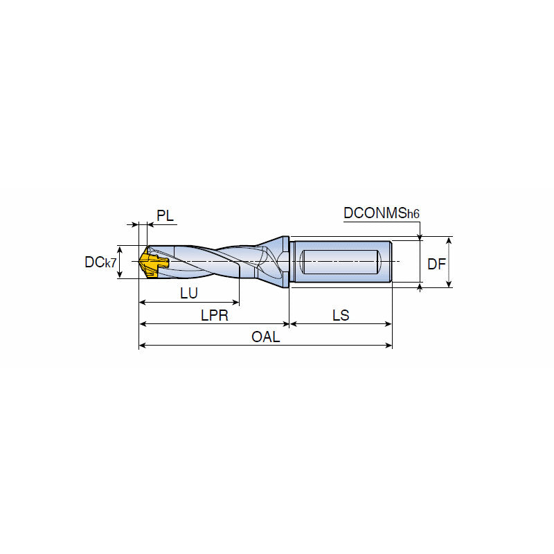 TCD-3XD (Weldon Shank) DRILLRUSH Head changeable drills with Weldon shank (3xD) and coolant holes - Big-tools Industrial Supply Tools for Metal Cutting