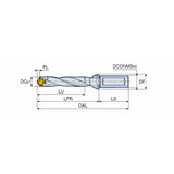 TCD-5XD (Weldon Shank)  DRILLRUSH Head changeable drills with Weldon shank (5xD) and coolant holes - Big-tools Industrial Supply Tools for Metal Cutting