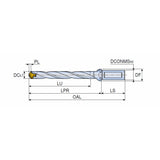 TCD-8XD (Weldon Shank) DRILLRUSH Head changeable drills with Weldon shank (8xD) and coolant holes - Big-tools Industrial Supply Tools for Metal Cutting
