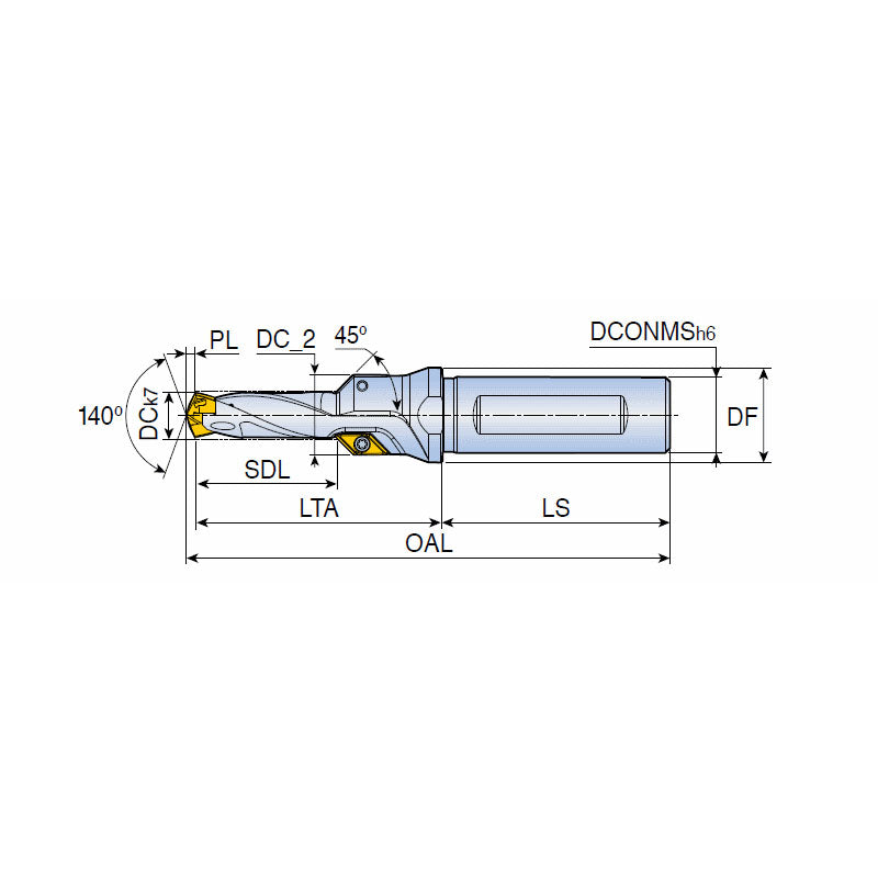 TCD-M**(PRE-THREAD) DRILLRUSH Head changeable drills with chamfering for pre-thread holes (M8.0 - M24.0) - Big-tools Industrial Supply Tools for Metal Cutting