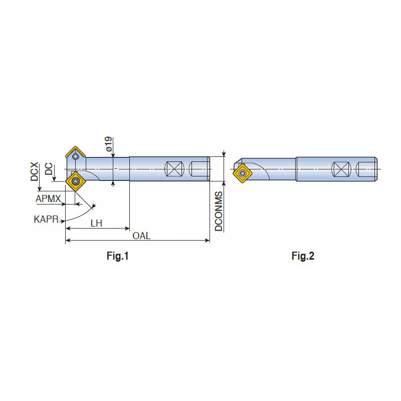 TCF-11  Chamfering end mills with SPMT/SPMG 11 milling inserts on 15, 30 & 45 degrees chamfering - Big-tools Industrial Supply Tools for Metal Cutting