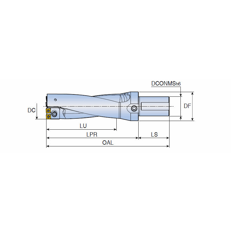 TDR-2.5XD-CA (DIA 51-80) Large diameter drills with cartridges, square inserts and setting plates for diameter adjustment in drilling depth of 2.5xD - Big-tools Industrial Supply Tools for Metal Cutting