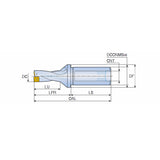 TDR-2XD (DIA 12.5-50) Indexable drills with square inserts & enlarged chip gullet from twist coolant holes in drilling depth of 2xD - Big-tools Industrial Supply Tools for Metal Cutting