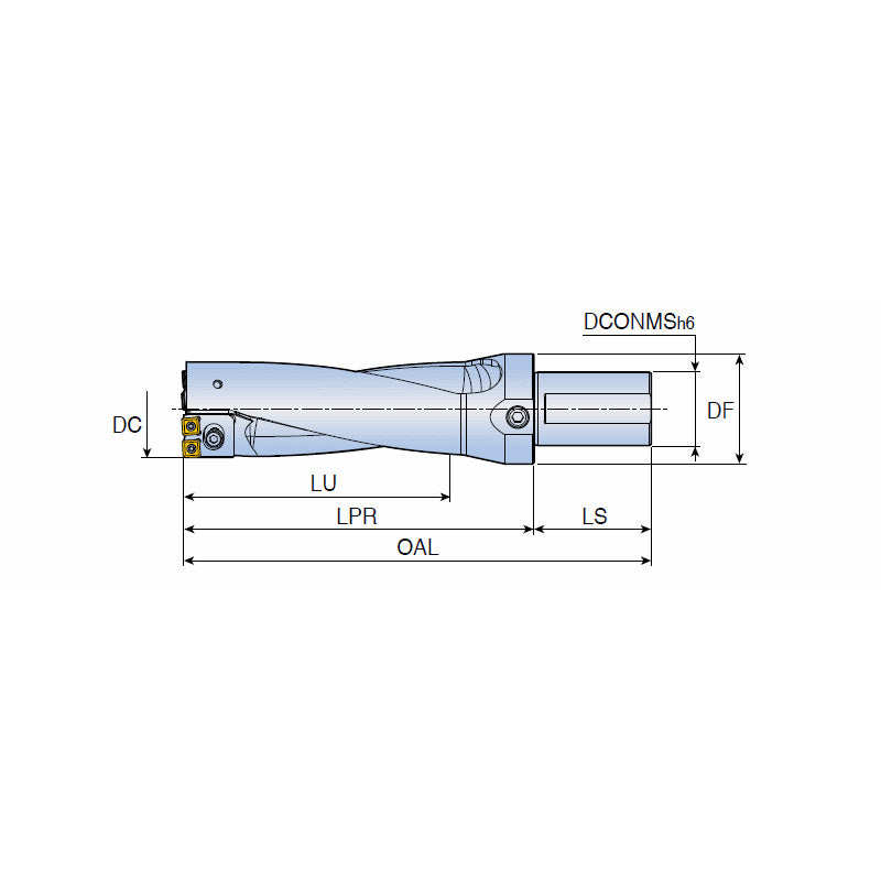 TDR-3.5XD-CA (DIA 51-80) Large diameter drills with cartridges, square inserts and setting plates for diameter adjustment in drilling depth of 3.5xD - Big-tools Industrial Supply Tools for Metal Cutting