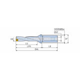 TDR-4XD (DIA 12.5-50) Indexable drills with square inserts & enlarged chip gullet from twist coolant holes in drilling depth of 4xD - Big-tools Industrial Supply Tools for Metal Cutting