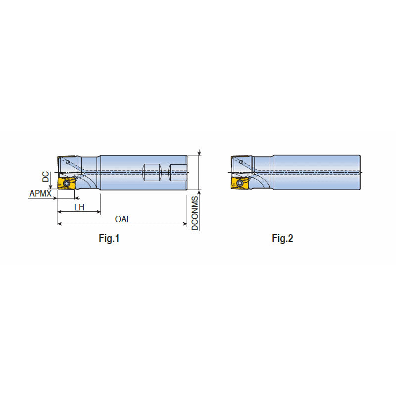 TE90AN-16 90° End mills with four helical cutting edges of double-sided inserts AN 16 - Big-tools Industrial Supply Tools for Metal Cutting