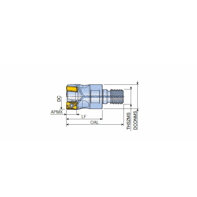 TE90AN-M-11  90° Modular end mills with T-FLEXTEC adaptation & four helical cutting edges of double-sided inserts AN 11 - Big-tools Industrial Supply Tools for Metal Cutting