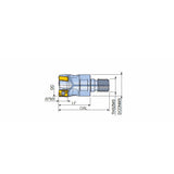 TE90AN-M-11  90° Modular end mills with T-FLEXTEC adaptation & four helical cutting edges of double-sided inserts AN 11 - Big-tools Industrial Supply Tools for Metal Cutting