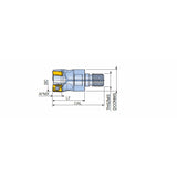 TE90AN-M-16 90° Modular end mills with T-FLEXTEC adaptation & four helical cutting edges of double-sided inserts AN 16 - Big-tools Industrial Supply Tools for Metal Cutting
