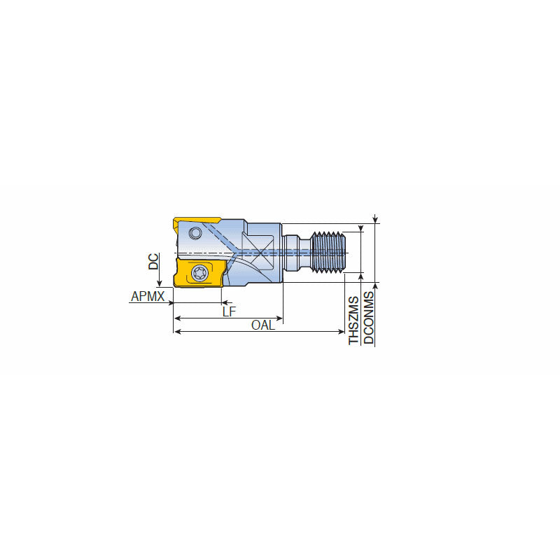TE90AP-M-17 90° Modular end mills with T-FLEXTEC adaptation & high positive two helical cutting edges of AP.. 17 inserts - Big-tools Industrial Supply Tools for Metal Cutting