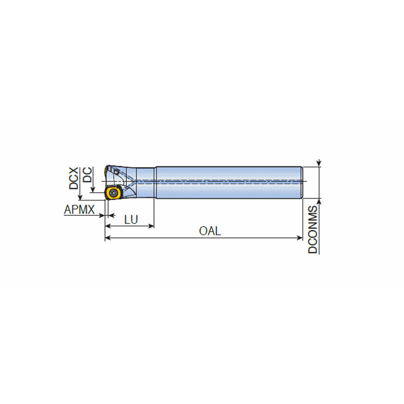 TEBL-06  High feed end mills with BLMP 06 inserts of 4 cutting edges in max. ap 1.0 mm - Big-tools Industrial Supply Tools for Metal Cutting