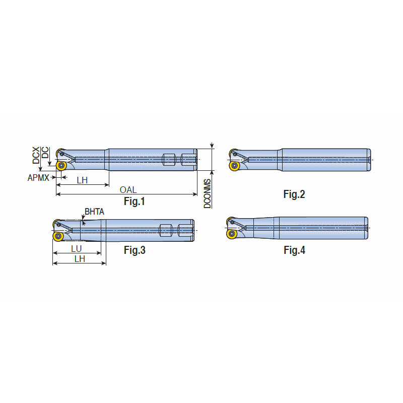 TERY-08/10/12/16/20  End mills with strong positive round inserts of RYM(H)X for general profiling - Big-tools Industrial Supply Tools for Metal Cutting