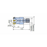 TERY-M-08/10/12/16 Modular end mills with T-FLEXTEC adaptation and strong positive round inserts of RYM(H)X for profiling - Big-tools Industrial Supply Tools for Metal Cutting