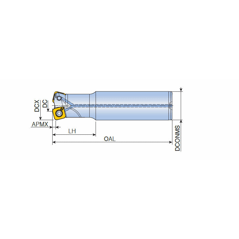 TESB-09-L  High feed end mills with positive SBMT 09 inserts of four cutting edges in max. ap 1.2 mm - Big-tools Industrial Supply Tools for Metal Cutting
