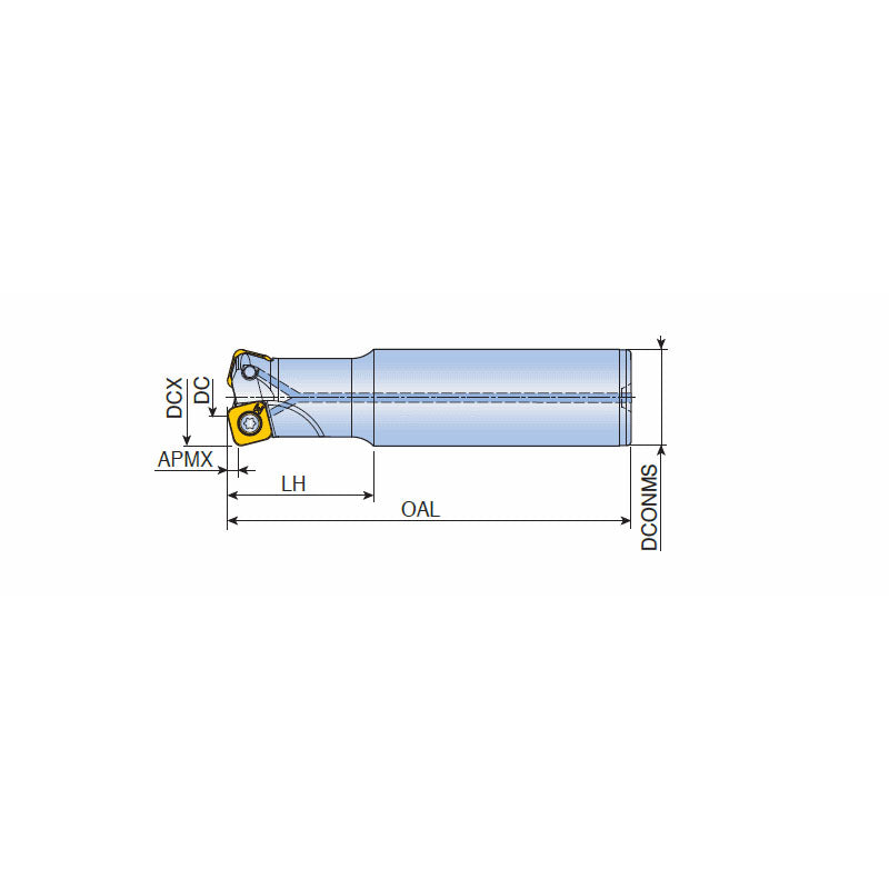 TESB-13-L High feed end mills with positive SBMT 13 inserts of four cutting edges in max. ap 2.0 mm - Big-tools Industrial Supply Tools for Metal Cutting