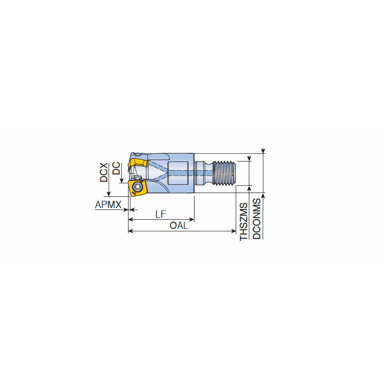 TESB-M-13 High feed end mills with T-FLEXTEC modular adaptation and positive SBMT 13 of 4 cutting edges in max. ap 2.0 mm - Big-tools Industrial Supply Tools for Metal Cutting