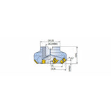 TFM45AN-R-16 45° Face mills with 4 positive helical cutting edges of double-sided inserts AN 16 - Big-tools Industrial Supply Tools for Metal Cutting